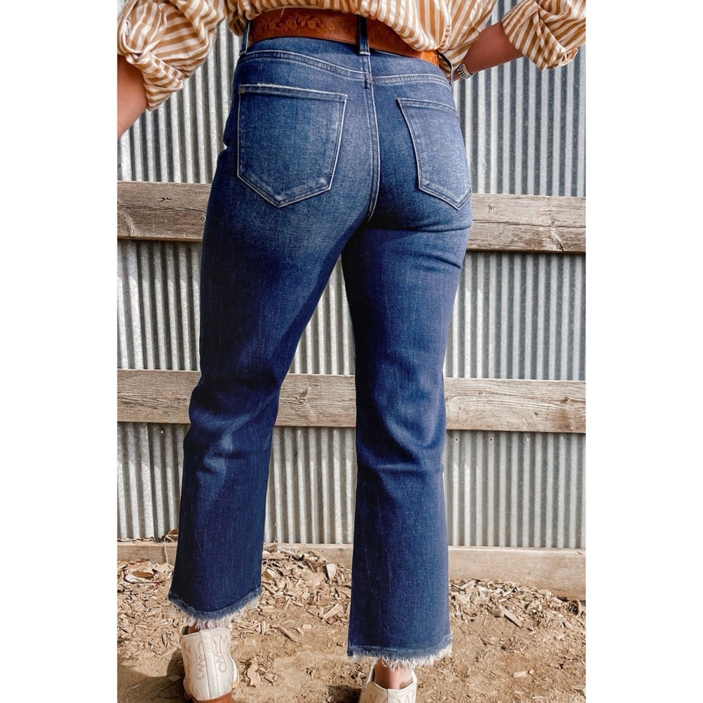 Sail Blue Raw Hem Denim - Picture 2 of 2